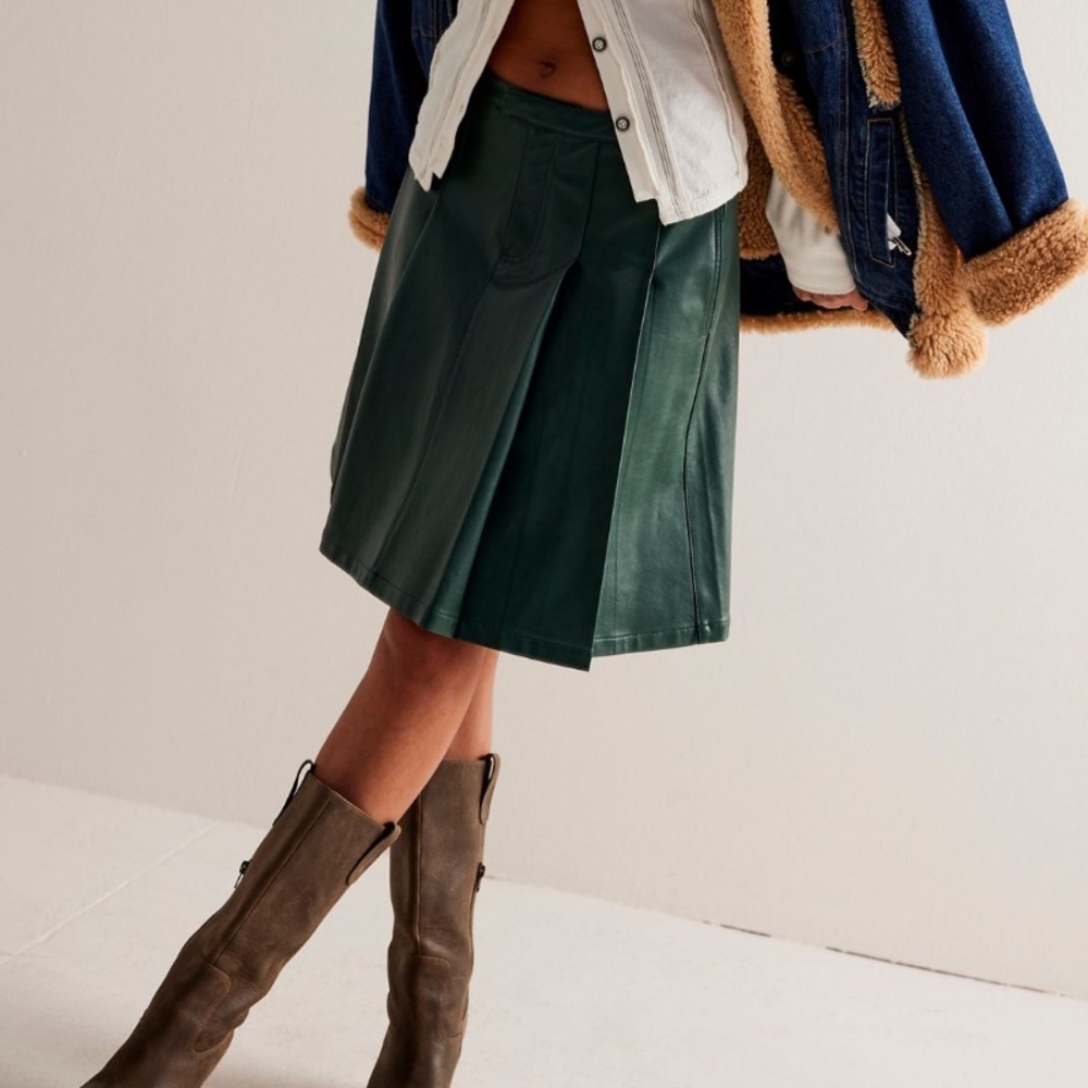 We The Free Vegan Pleated Skirt